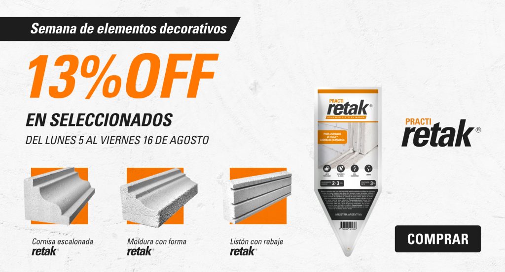 13% OFF en elementos decorativos